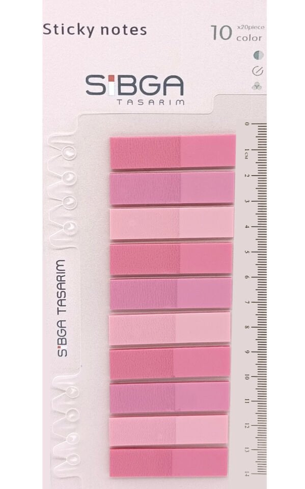 Şeffaf Pembe Renkli Postit Post-it Post it. Kitap Ayracı Ayraç Plastik Postit Sticker Not Kağıdı 200 yaprak