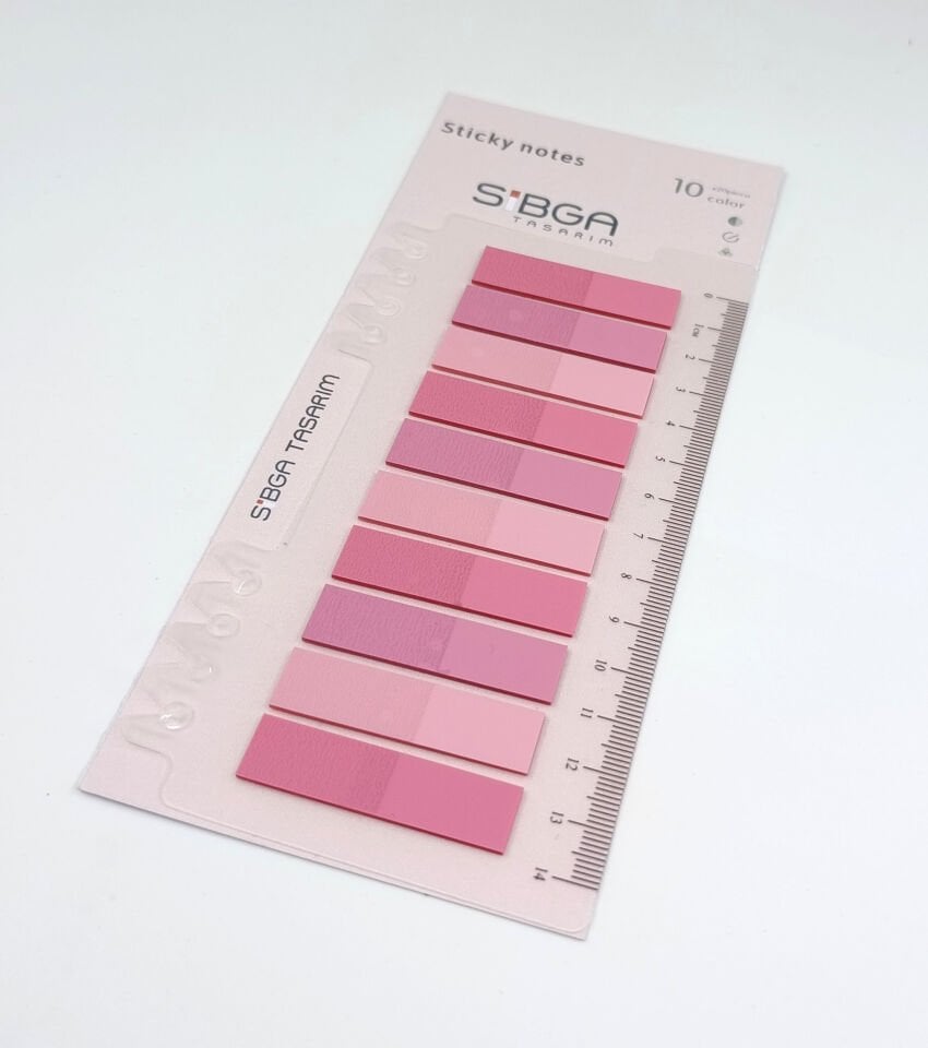 Şeffaf Pembe Renkli Postit Post-it Post it. Kitap Ayracı Ayraç Plastik Postit Sticker Not Kağıdı 200 yaprak