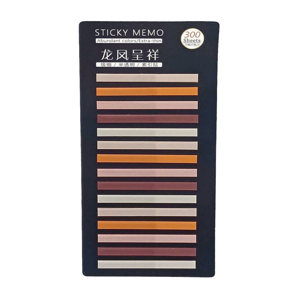 İnce Şerit Şeffaf Renkli Postit Post-it Post It. Kitap Ayracı Ayraç Postit Sticker 300 Yaprak