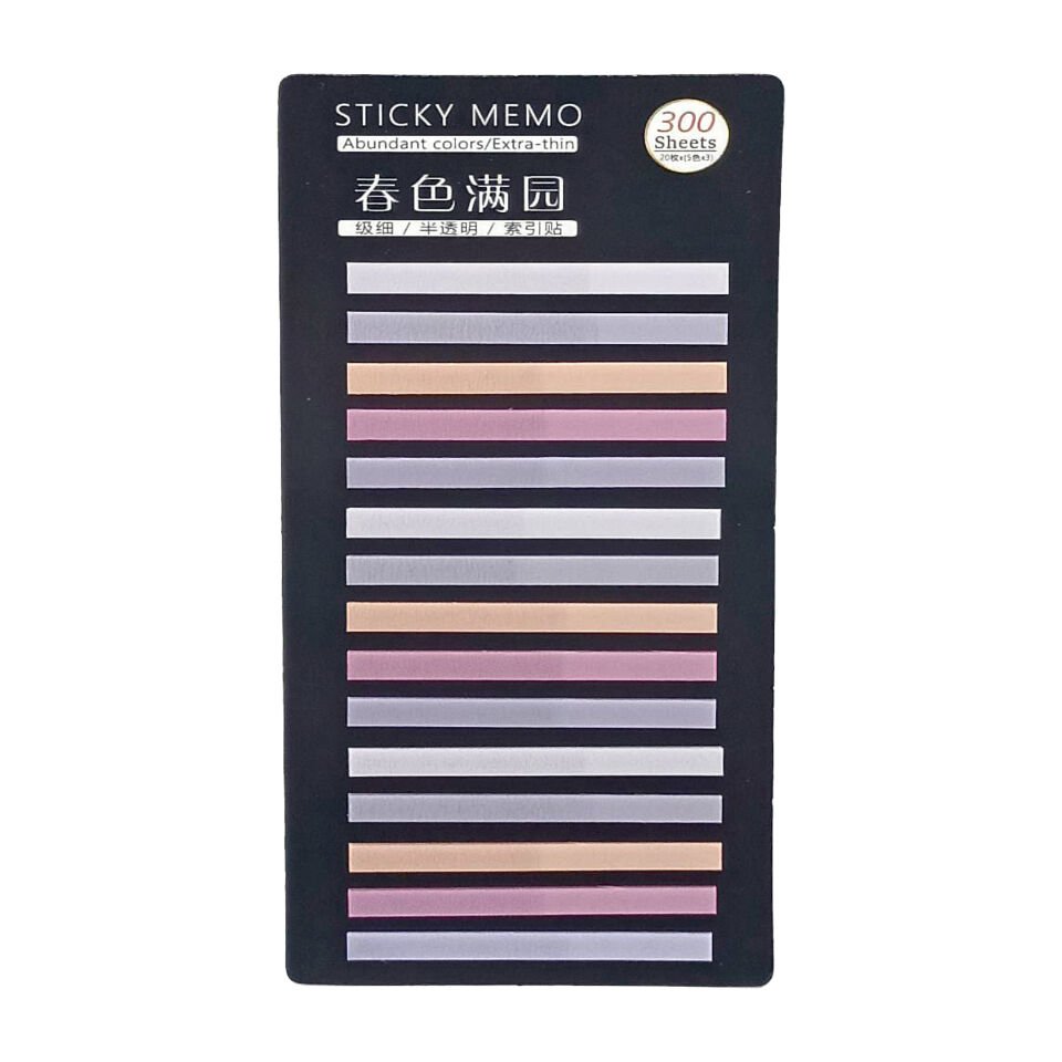 İnce Şerit Şeffaf Renkli Postit Post-it Post It. Kitap Ayracı Ayraç Postit Sticker 300 Yaprak