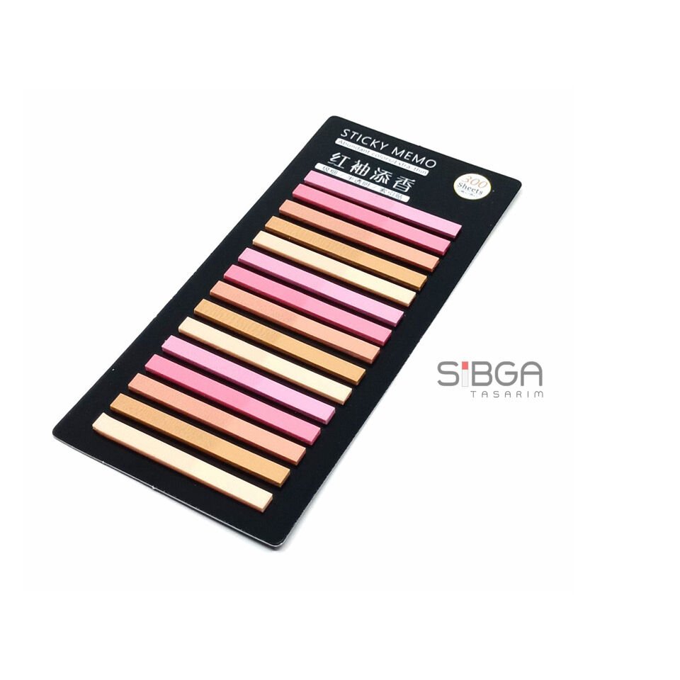 İnce Şerit Şeffaf Renkli Postit Post-it Post It. Kitap Ayracı Ayraç Postit Sticker 300 Yaprak
