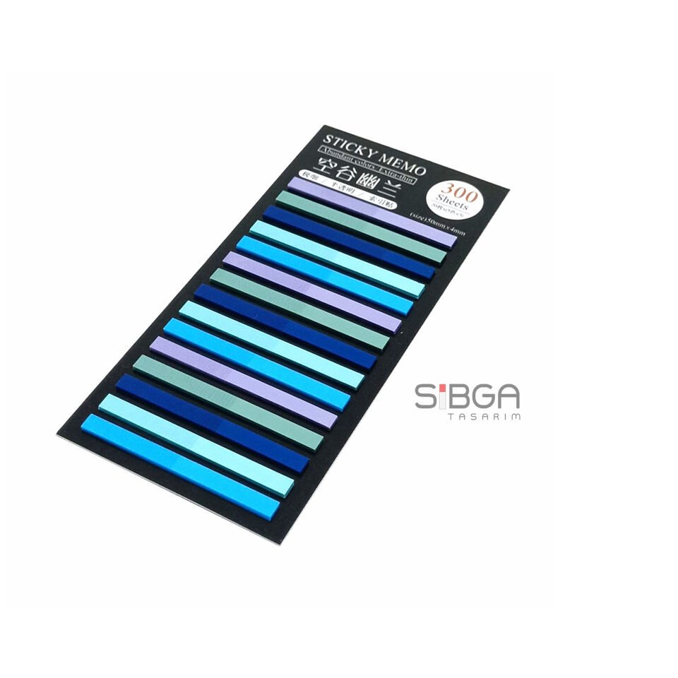 İnce Şerit Şeffaf Renkli Postit Post-it Post It. Kitap Ayracı Ayraç Postit Sticker 300 Yaprak