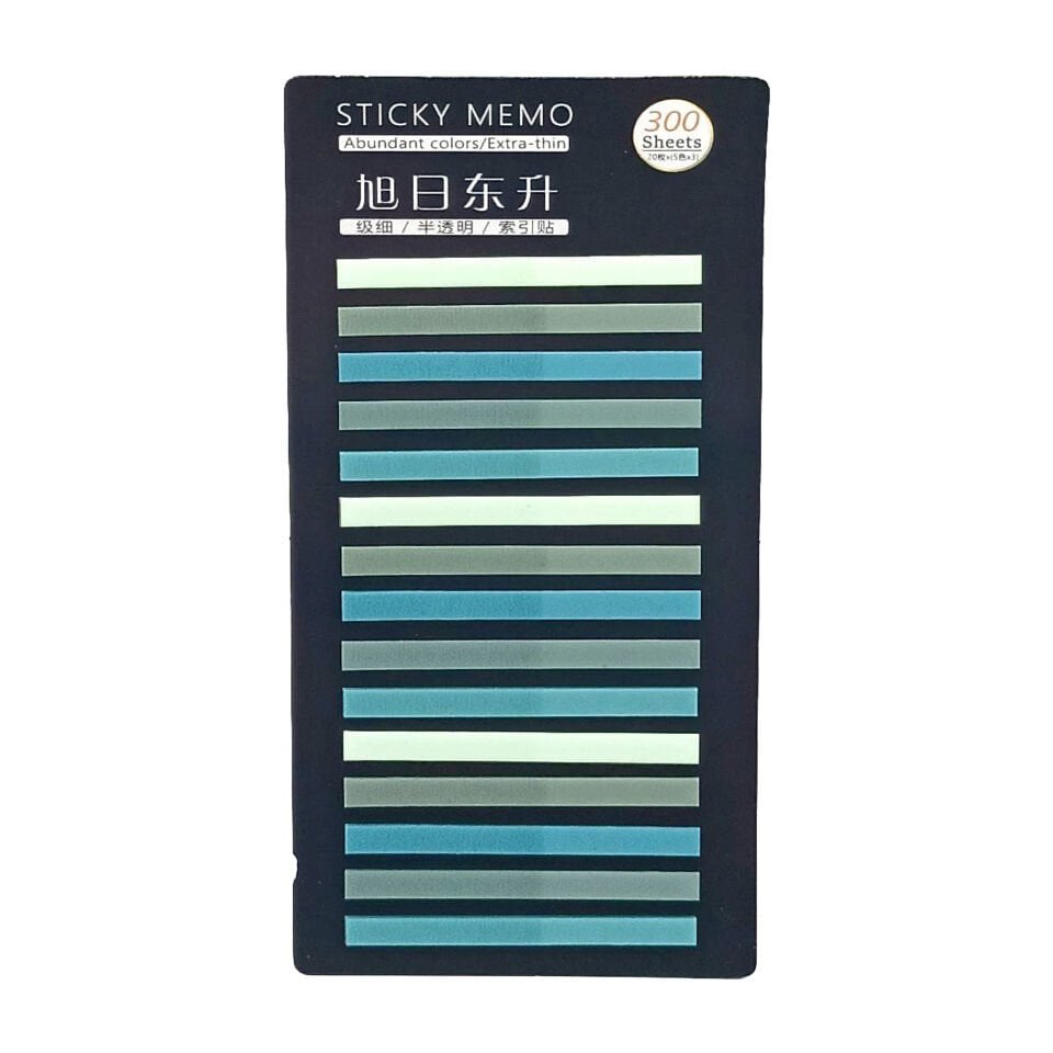 İnce Şerit Şeffaf Renkli Postit Post-it Post It. Kitap Ayracı Ayraç Postit Sticker 300 Yaprak