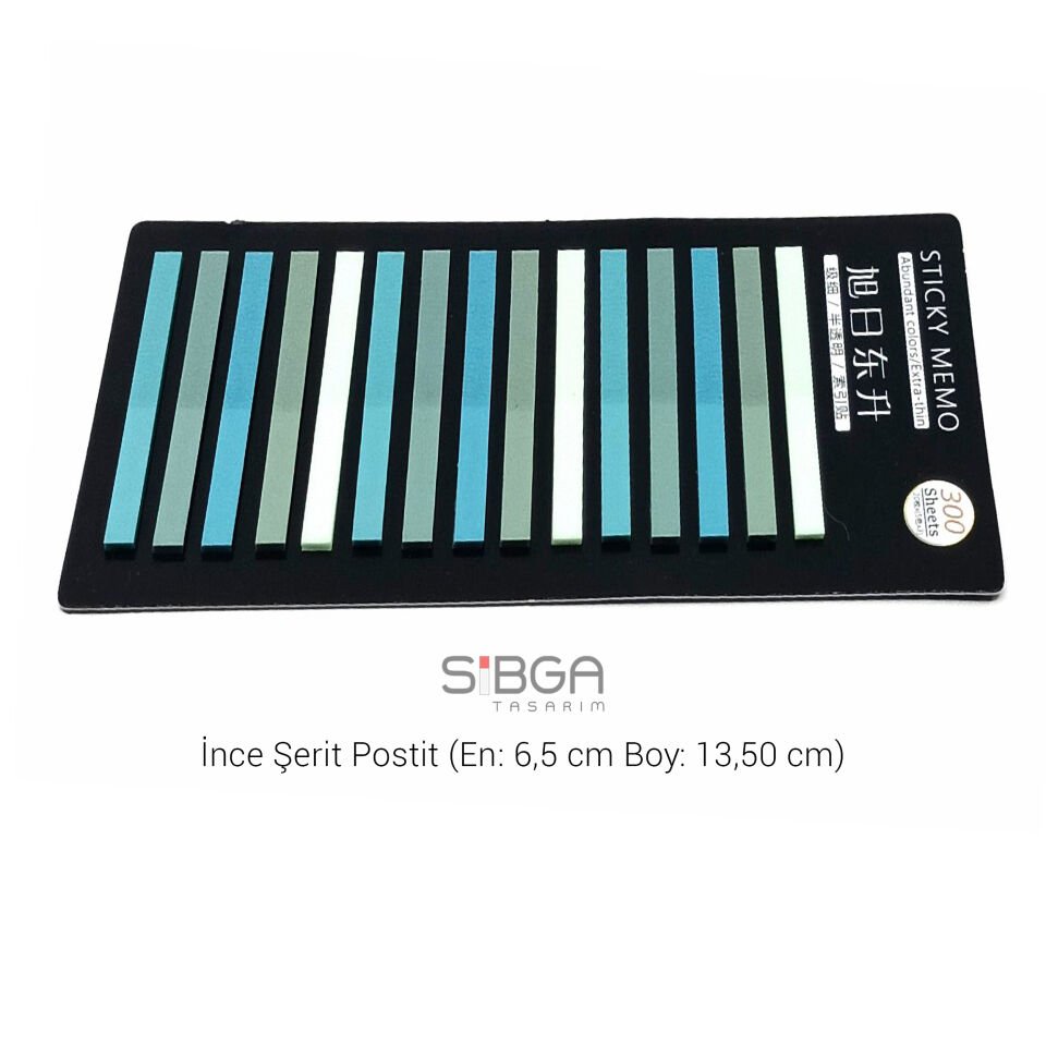 İnce Şerit Şeffaf Renkli Postit Post-it Post It. Kitap Ayracı Ayraç Postit Sticker 300 Yaprak