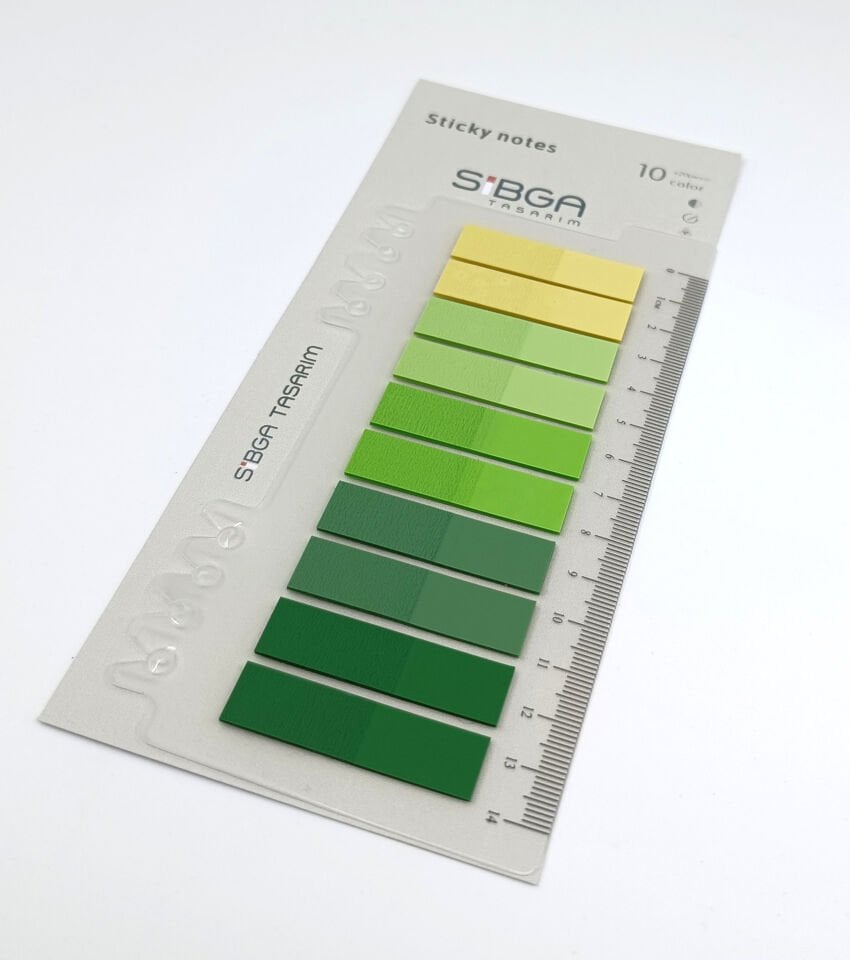 Şeffaf Yeşil Renkli Postit Post-it Post it. Kitap Ayracı Ayraç Plastik Postit Sticker Not Kağıdı 200 yaprak
