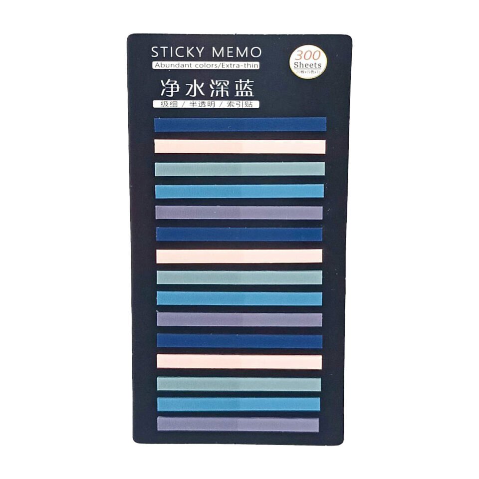 İnce Şerit Şeffaf Renkli Postit Post-it Post It. Kitap Ayracı Ayraç Postit Sticker 300 Yaprak