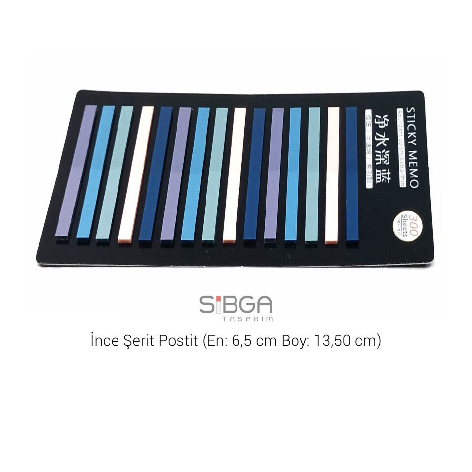 İnce Şerit Şeffaf Renkli Postit Post-it Post It. Kitap Ayracı Ayraç Postit Sticker 300 Yaprak