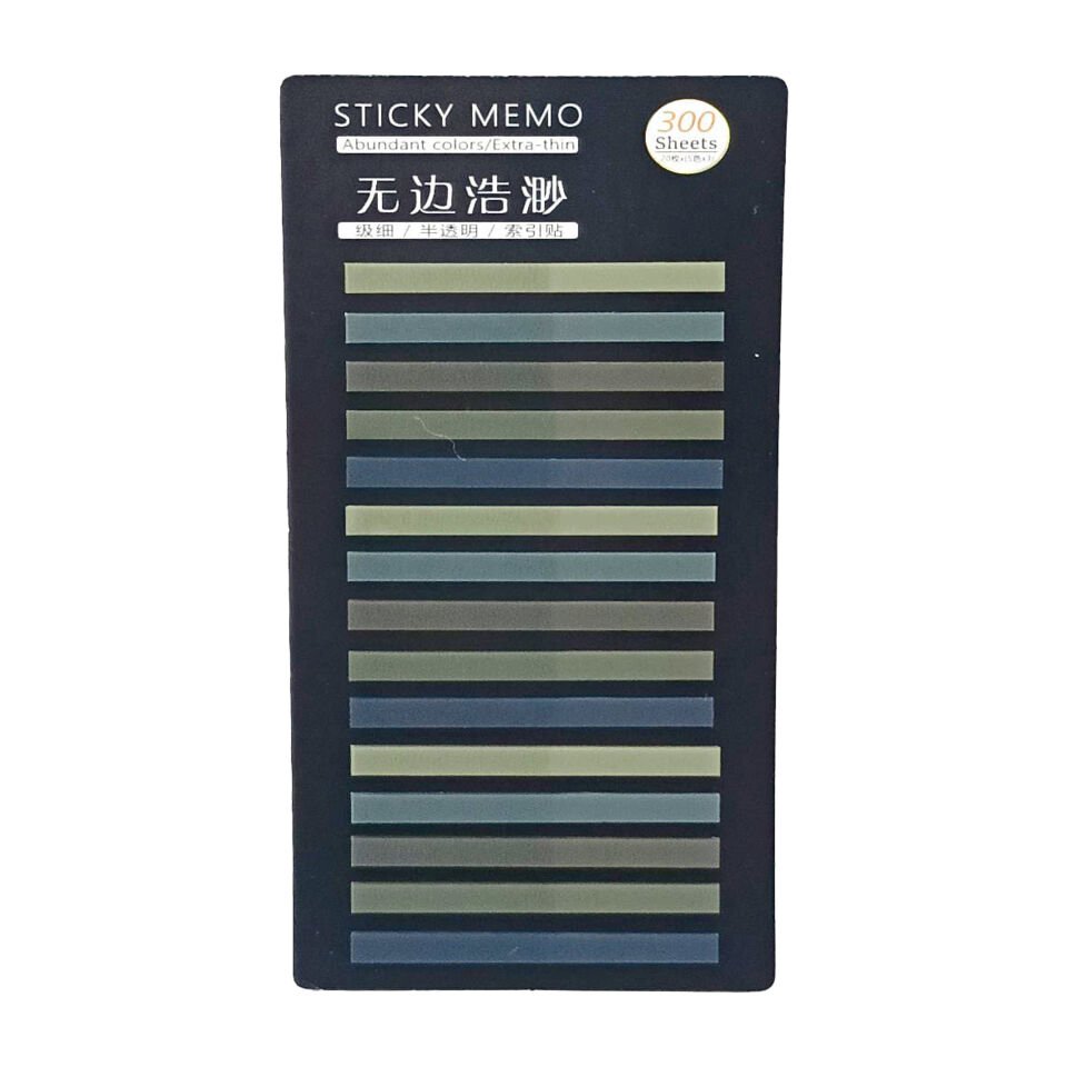 İnce Şerit Şeffaf Renkli Postit Post-it Post It. Kitap Ayracı Ayraç Postit Sticker 300 Yaprak
