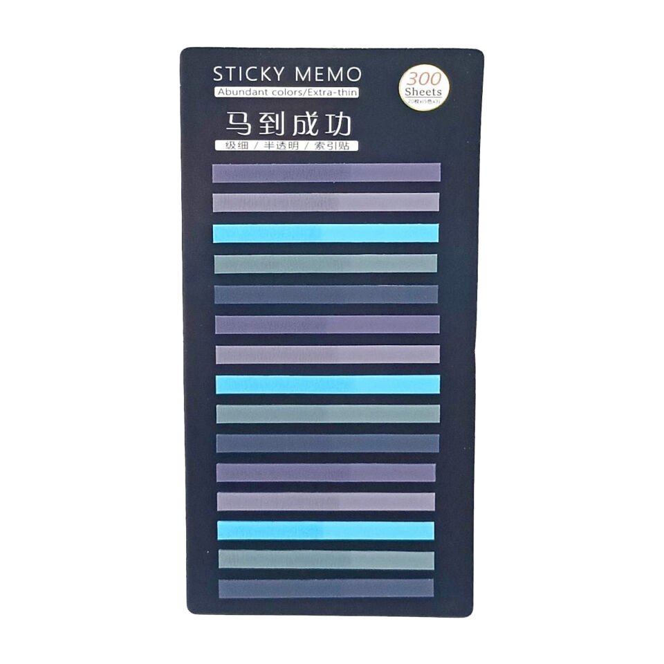 İnce Şerit Şeffaf Renkli Postit Post-it Post It. Kitap Ayracı Ayraç Postit Sticker 300 Yaprak