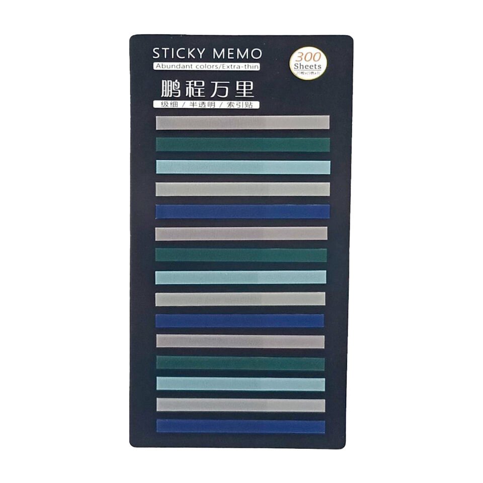 İnce Şerit Şeffaf Renkli Postit Post-it Post It. Kitap Ayracı Ayraç Postit Sticker 300 Yaprak