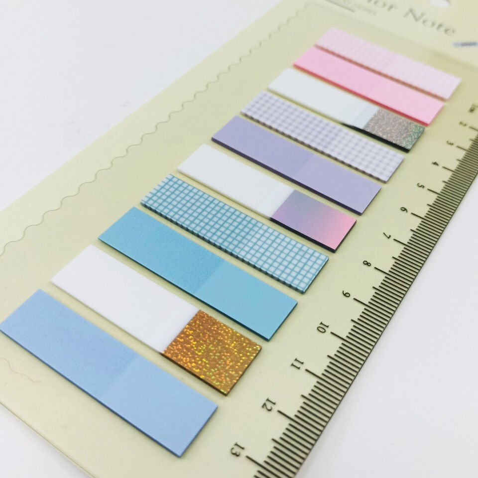 Simli Şeffaf Renkli Postit Post-it Post It. Kitap Ayracı Ayraç Postit Sticker Not Kağıdı 200 Yaprak