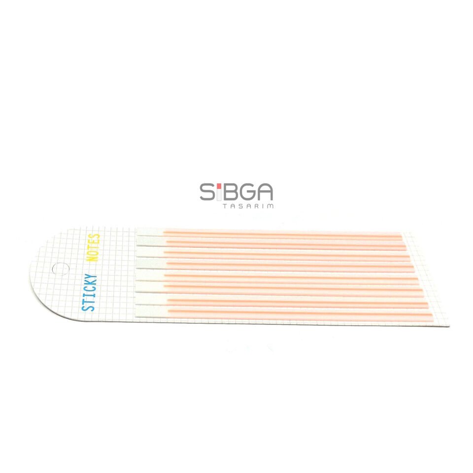 Yavruağzı İnce Uzun Şerit Şeffaf Renkli Postit Post-it Post It. Kitap Ayracı Ayraç Postit Sticker 160 Yaprak