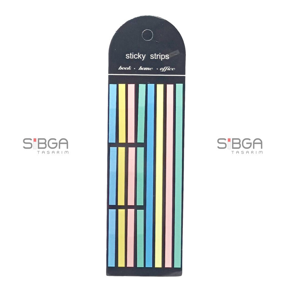 İnce Uzun Şerit Şeffaf Renkli Postit Post-it Post It. Kitap Ayracı Ayraç Postit Sticker 160 Yaprak