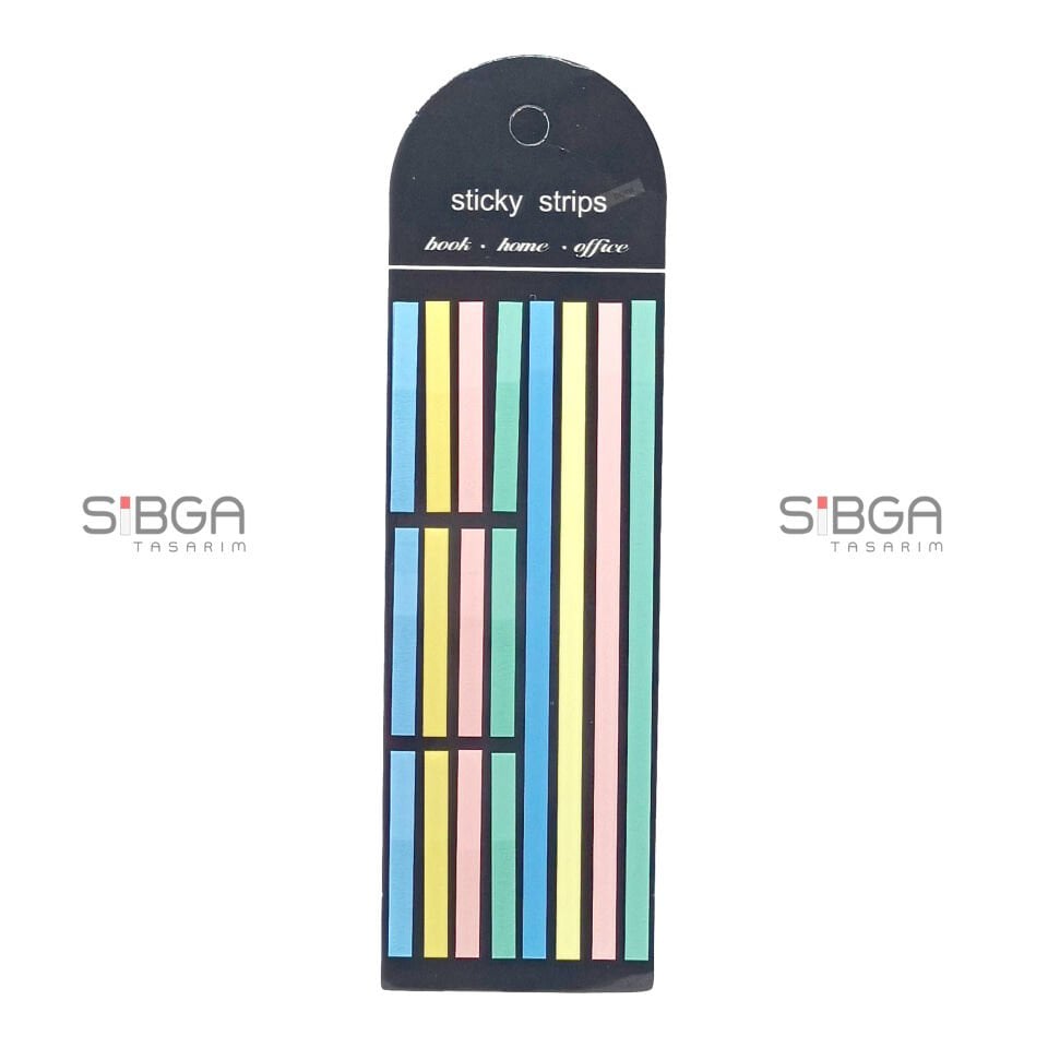 İnce Uzun Şerit Şeffaf Renkli Postit Post-it Post It. Kitap Ayracı Ayraç Postit Sticker 160 Yaprak