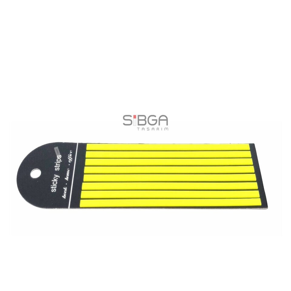 Sarı İnce Uzun Şerit Şeffaf Renkli Postit Post-it Post It. Kitap Ayracı Ayraç Postit Sticker 160 Yaprak