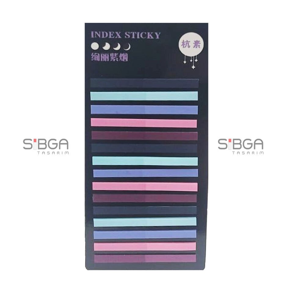 İnce Şerit Şeffaf Renkli Postit Post-it Post It. Kitap Ayracı Ayraç Postit Sticker 300 Yaprak