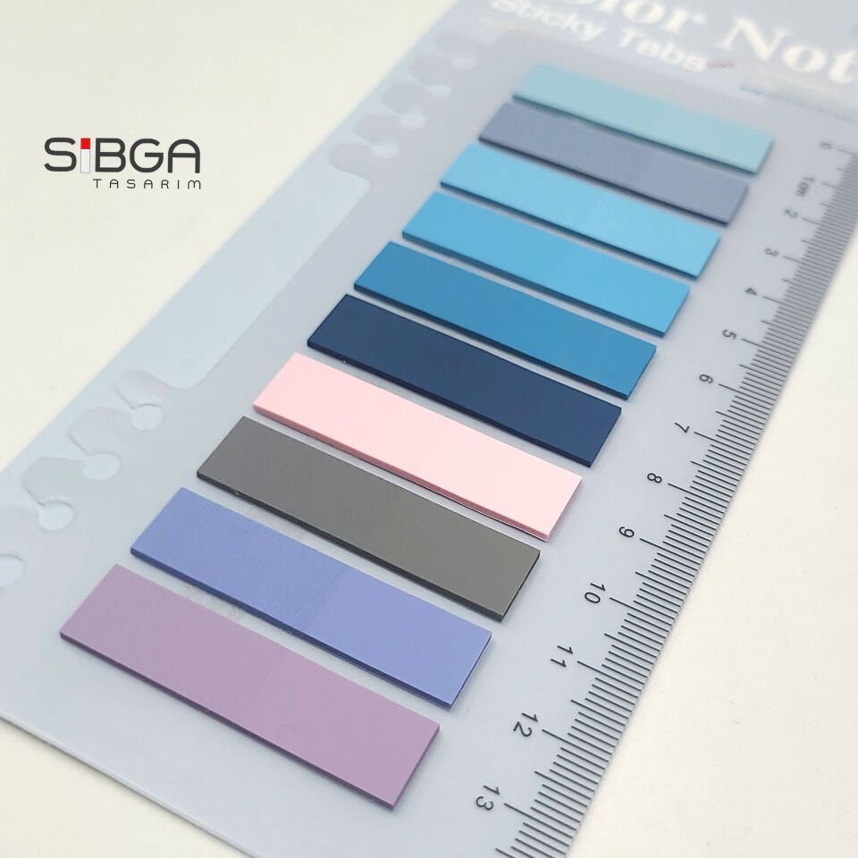 Şeffaf Renkli Postit Post-it Post It. Kitap Ayracı Ayraç Postit Sticker Not Kağıdı 200 Yaprak