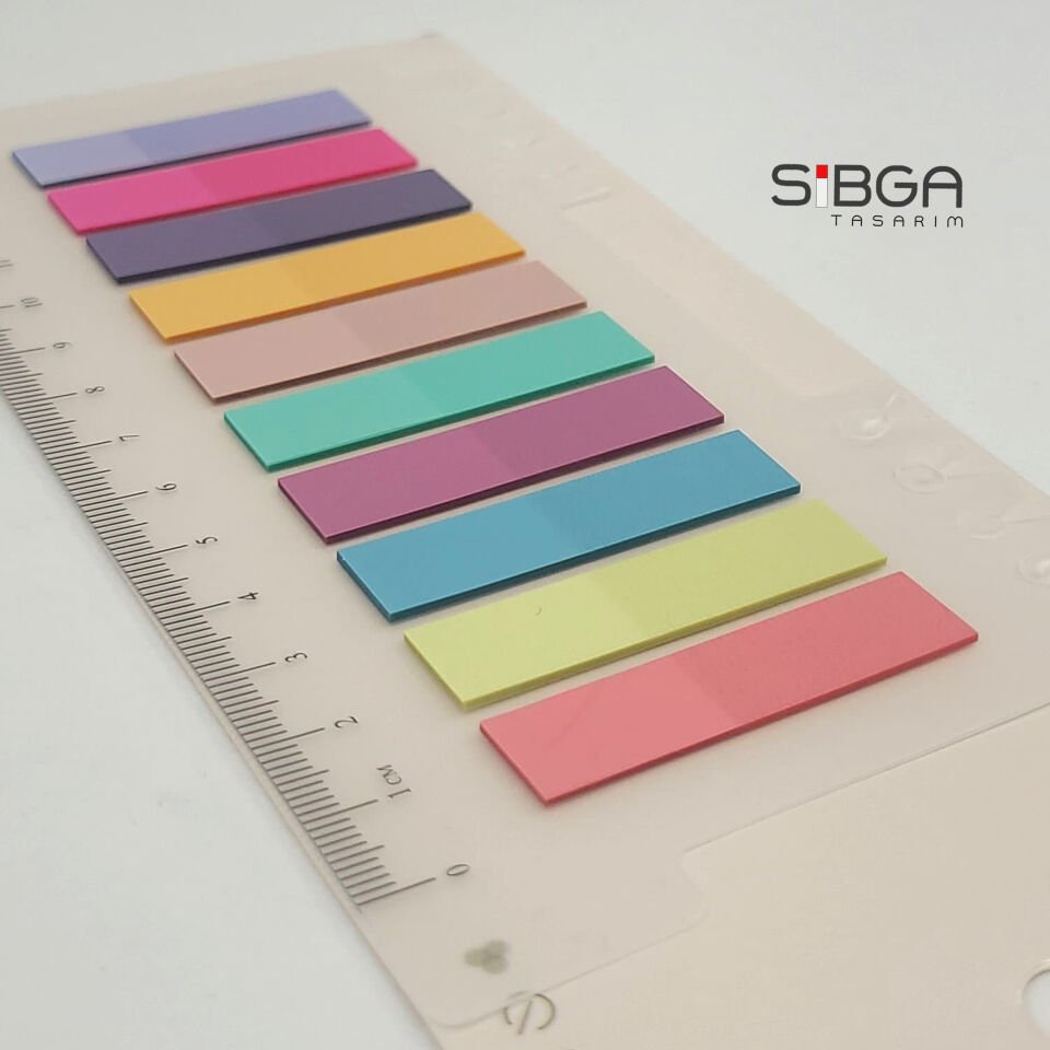 Şeffaf Renkli Postit Post-it Post It. Kitap Ayracı Ayraç Postit Sticker Not Kağıdı 200 Yaprak
