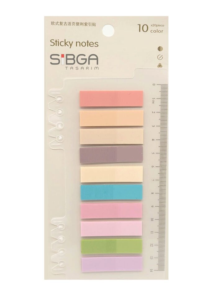 Şeffaf Renkli Postit Post-it Post It. Kitap Ayracı Ayraç Postit Sticker Not Kağıdı 200 Yaprak