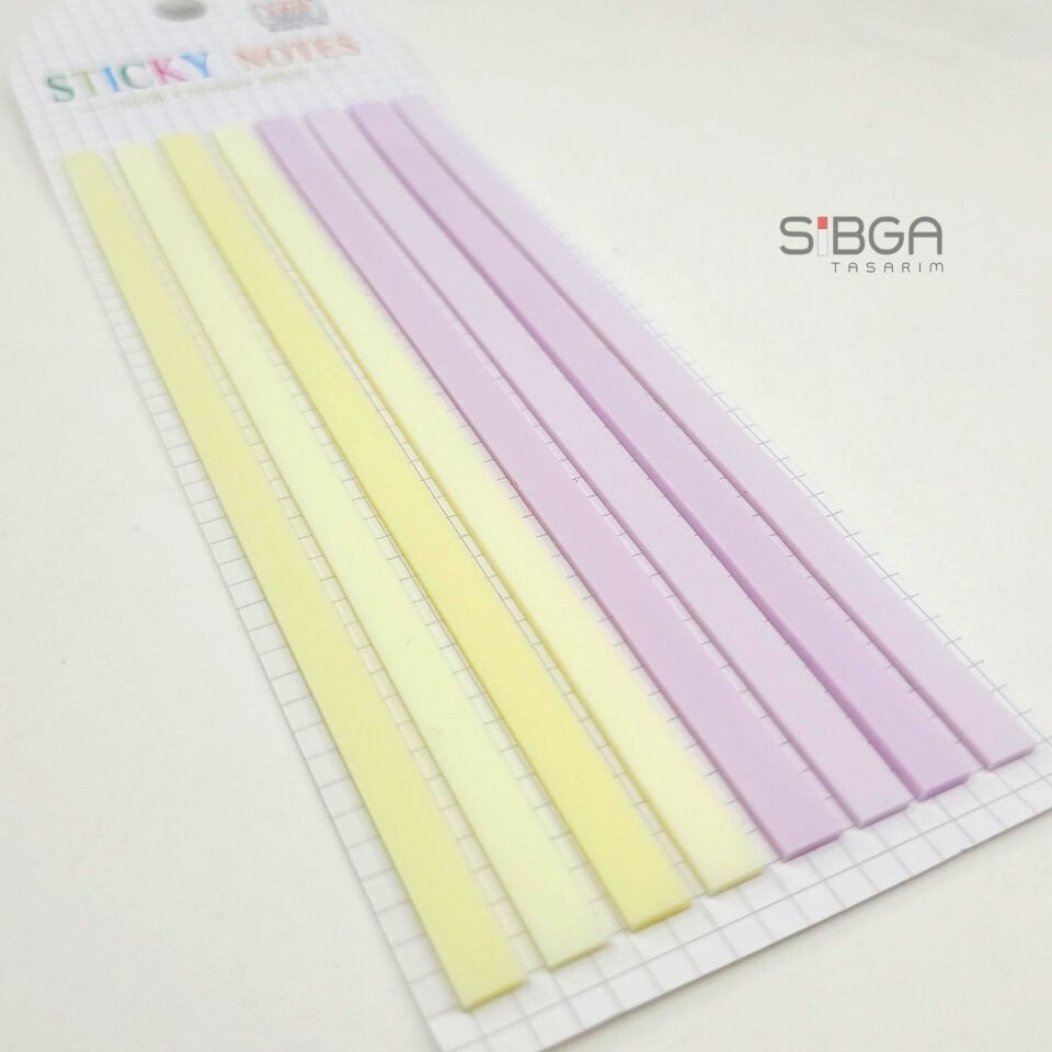 İnce Uzun Şerit Şeffaf Renkli Postit Post-it Post It. Kitap Ayracı Ayraç Postit Sticker 160 Yaprak