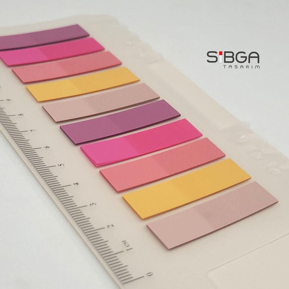 Şeffaf Renkli Postit Post-it Post It. Kitap Ayracı Ayraç Postit Sticker Not Kağıdı 200 Yaprak