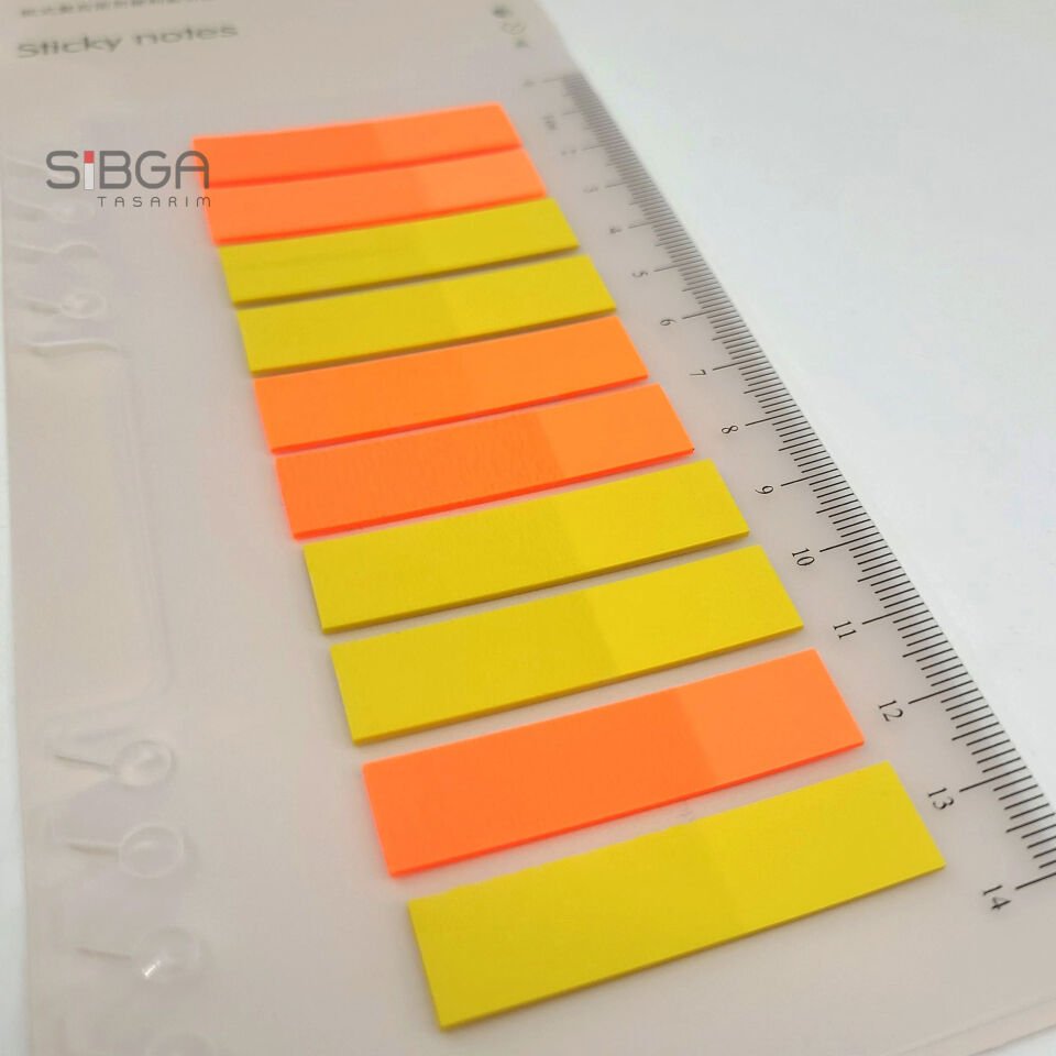 Şeffaf Sarı Turuncu Postit Post-it Post It. Kitap Ayracı Ayraç Postit Sticker 200 Yaprak