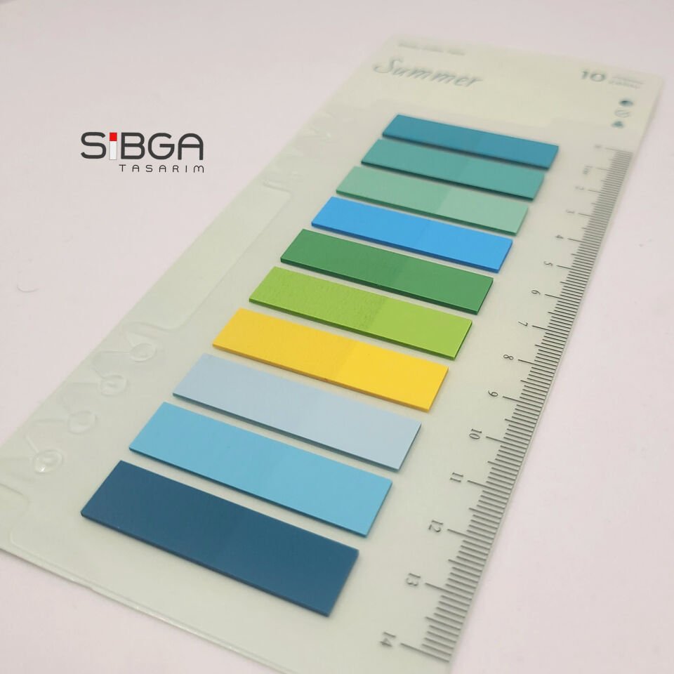 Şeffaf Yeşil renkli Post-it Post It. Kitap Ayracı Ayraç Postit Sticker 200 Yaprak