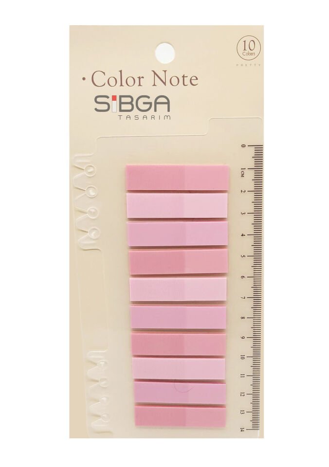 Şeffaf Pembe Renkli Postit Post-it Post It. Kitap Ayracı Ayraç Postit Sticker Not Kağıdı
