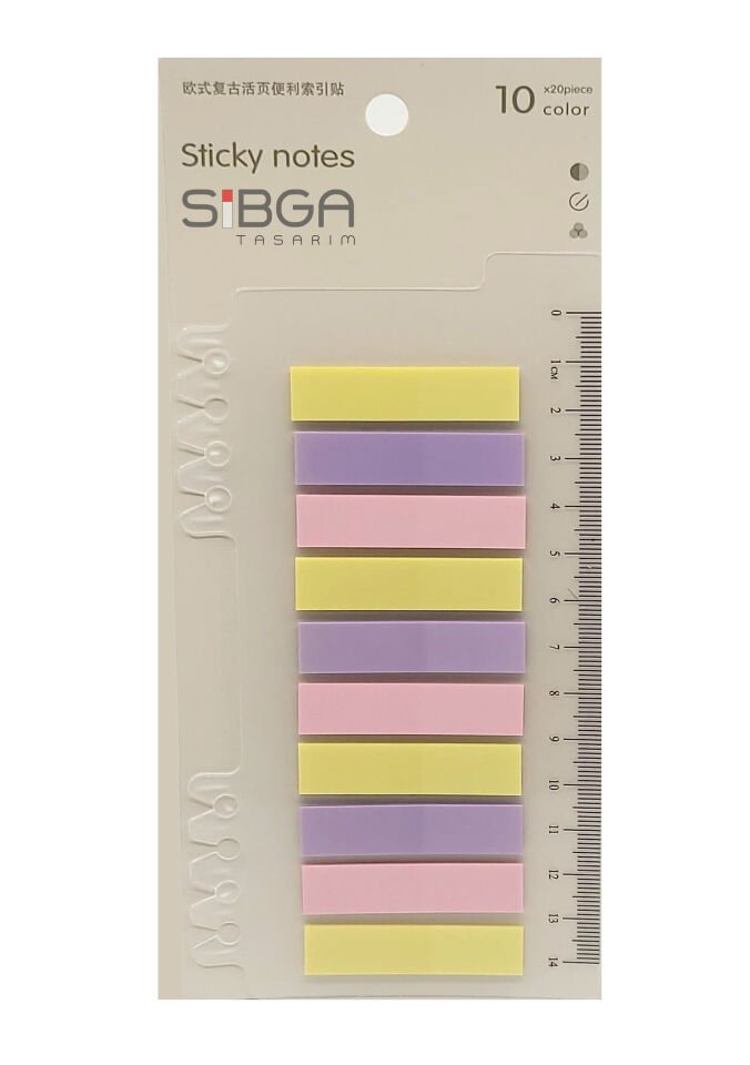 Şeffaf Renkli Postit Post-it Post It. Kitap Ayracı Ayraç Postit Sticker Not Kağıdı 200 Yaprak