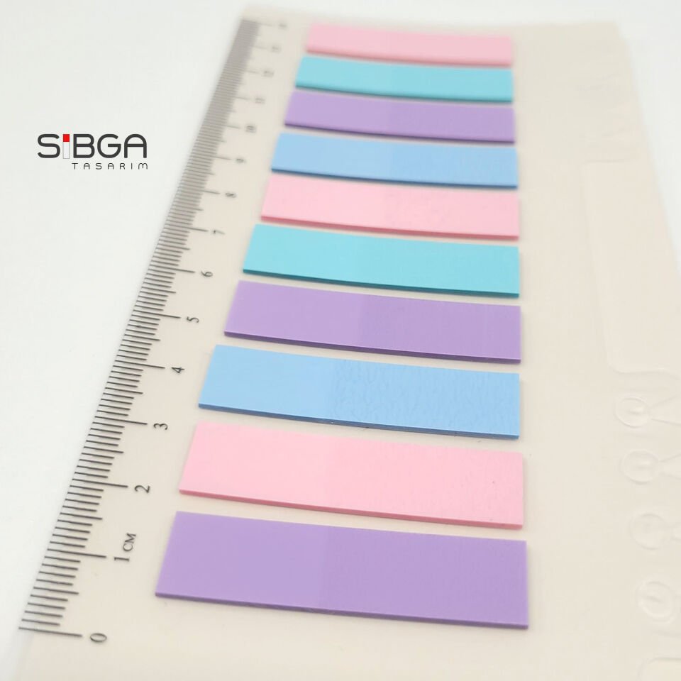 Şeffaf Renkli Postit Post-it Post It. Kitap Ayracı Ayraç Postit Sticker Not Kağıdı 200 Yaprak