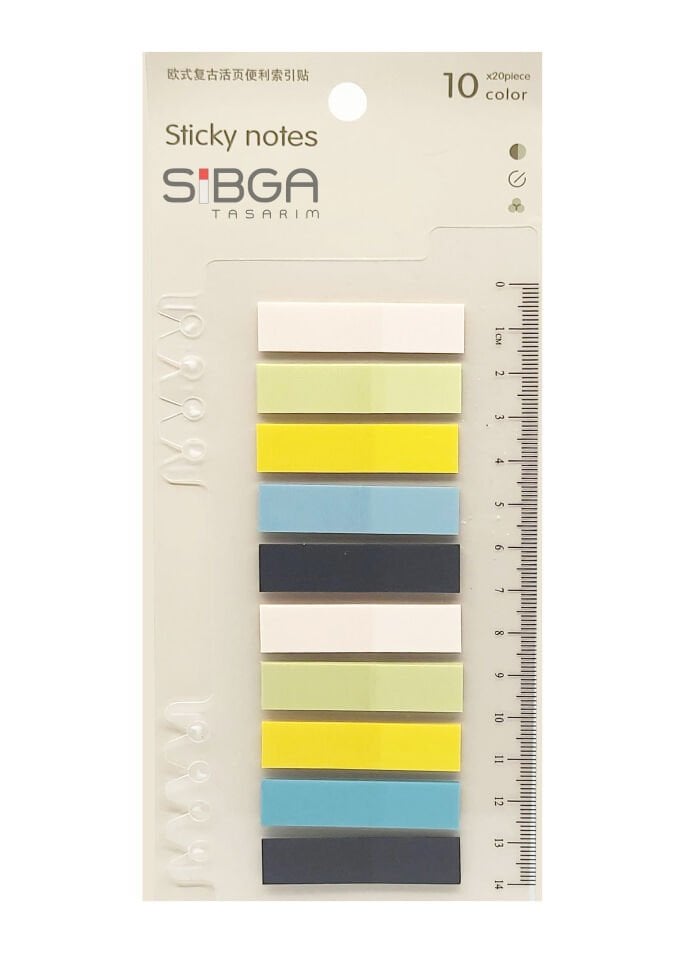 Şeffaf Renkli Postit Post-it Post It. Kitap Ayracı Ayraç Postit Sticker Not Kağıdı 200 Yaprak