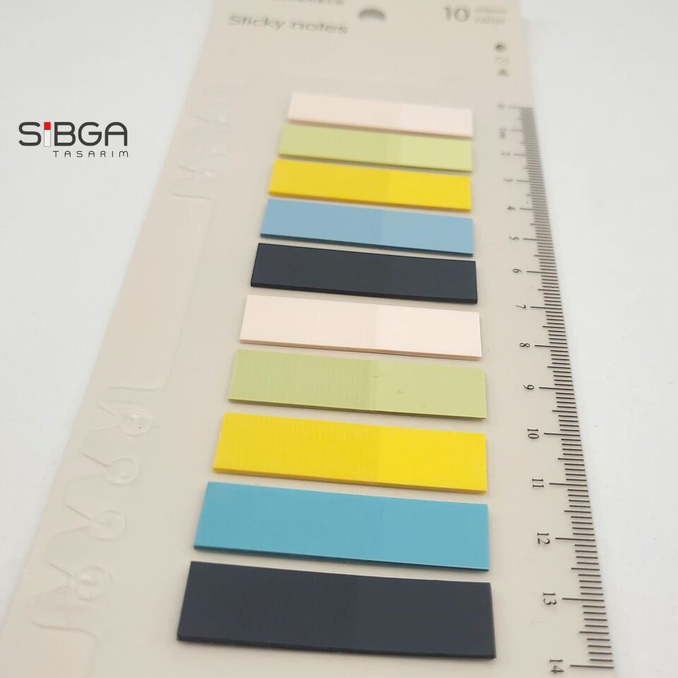 Şeffaf Renkli Postit Post-it Post It. Kitap Ayracı Ayraç Postit Sticker Not Kağıdı 200 Yaprak