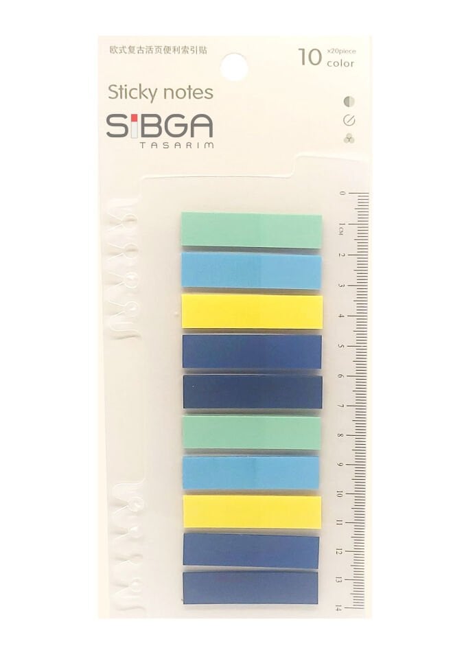 Şeffaf Renkli Postit Post-it Post It. Kitap Ayracı Ayraç Postit Sticker Not Kağıdı 200 Yaprak