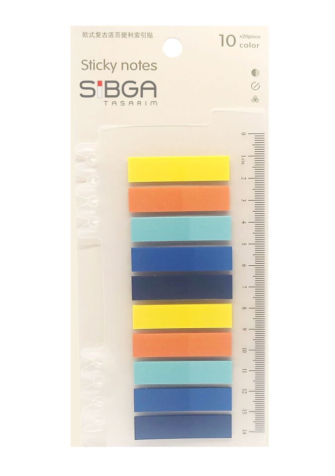 Şeffaf Renkli Postit Post-it Post It. Kitap Ayracı Ayraç Postit Sticker Not Kağıdı 200 Yaprak