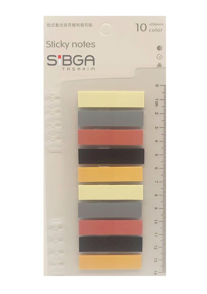 Şeffaf Renkli Postit Post-it Post It. Kitap Ayracı Ayraç Postit Sticker Not Kağıdı 200 Yaprak