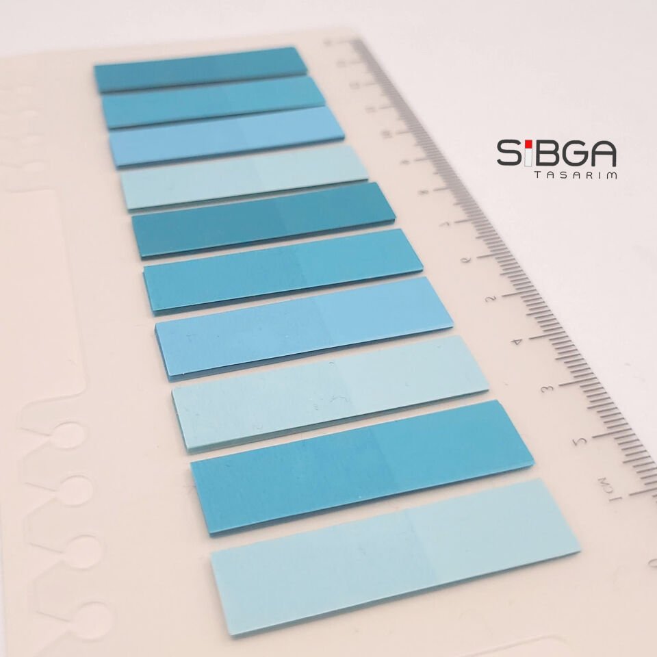 Şeffaf Mavi tonlar Postit Post-it Post it. Kitap Ayracı Ayraç Postit Sticker Not Kağıdı 200 Yaprak