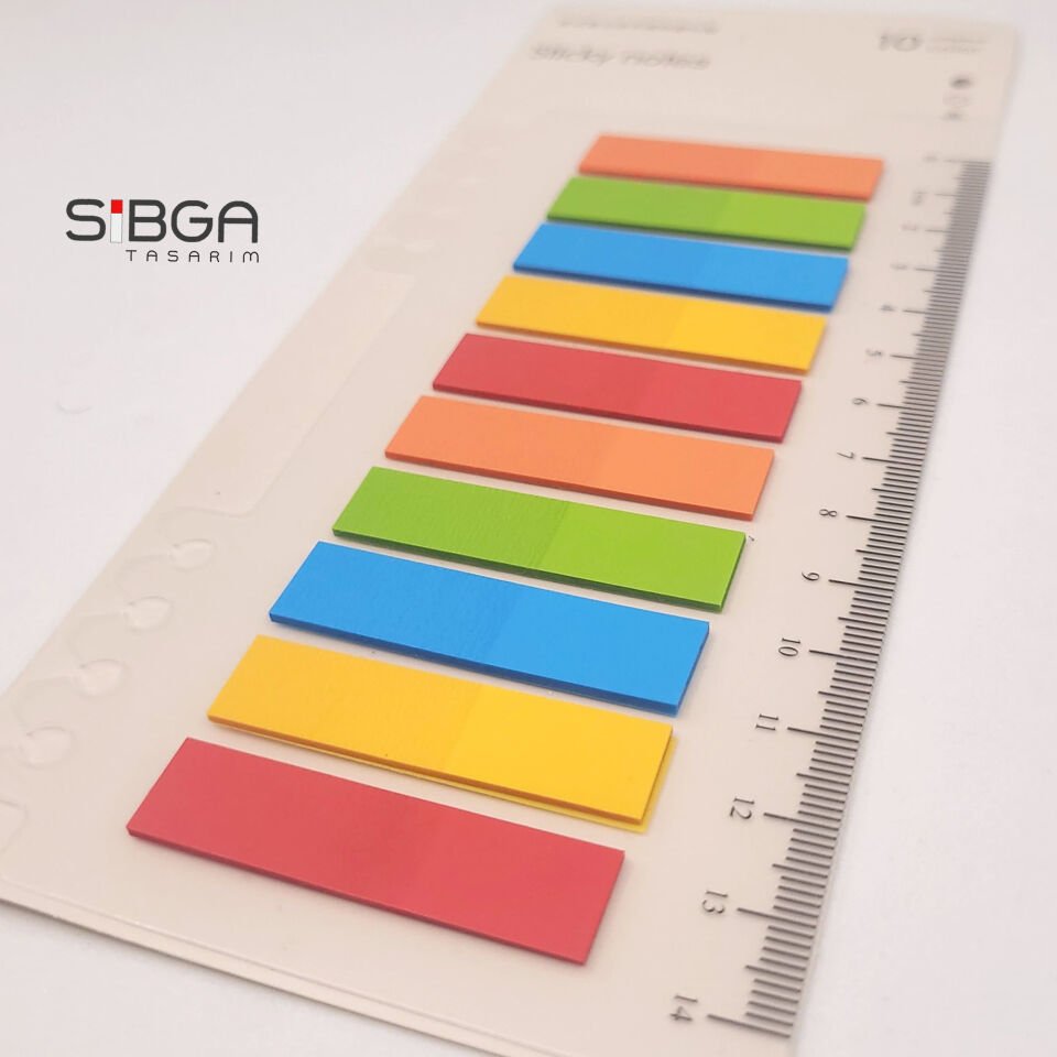 Şeffaf Renkli Postit Post-it Post It. Kitap Ayracı Ayraç Postit Sticker Not Kağıdı 200 Yaprak