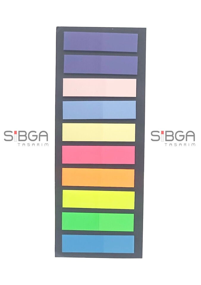 Şeffaf Renkli Postit Post-it Post It. Kitap Ayracı Ayraç Postit Sticker Not Kağıdı 200 Yaprak