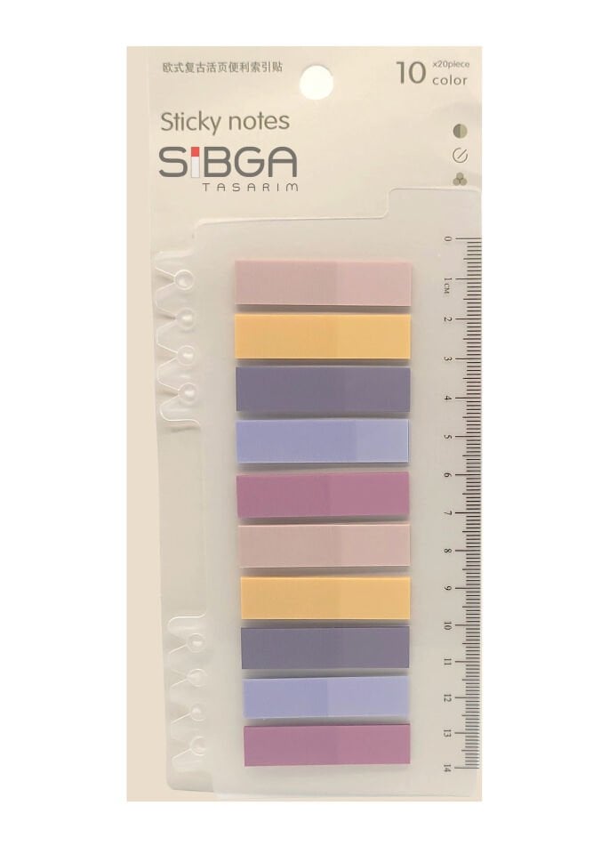 Şeffaf Renkli Postit Post-it Post It. Kitap Ayracı Ayraç Postit Sticker Not Kağıdı 200 Yaprak