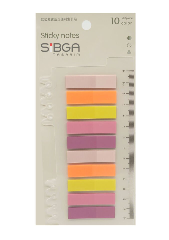 Şeffaf Renkli Postit Post-it Post It. Kitap Ayracı Ayraç Postit Sticker Not Kağıdı 200 yaprak