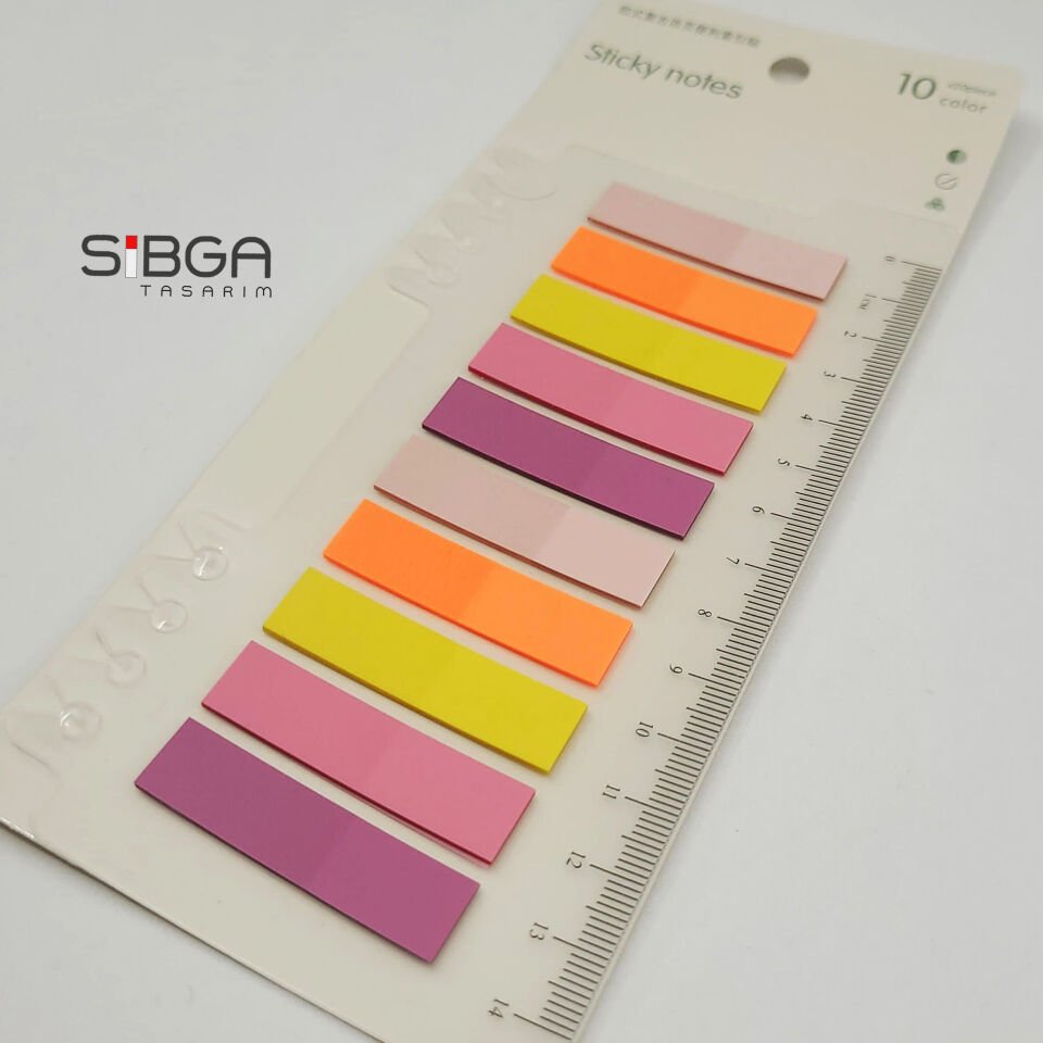 Şeffaf Renkli Postit Post-it Post It. Kitap Ayracı Ayraç Postit Sticker Not Kağıdı 200 yaprak