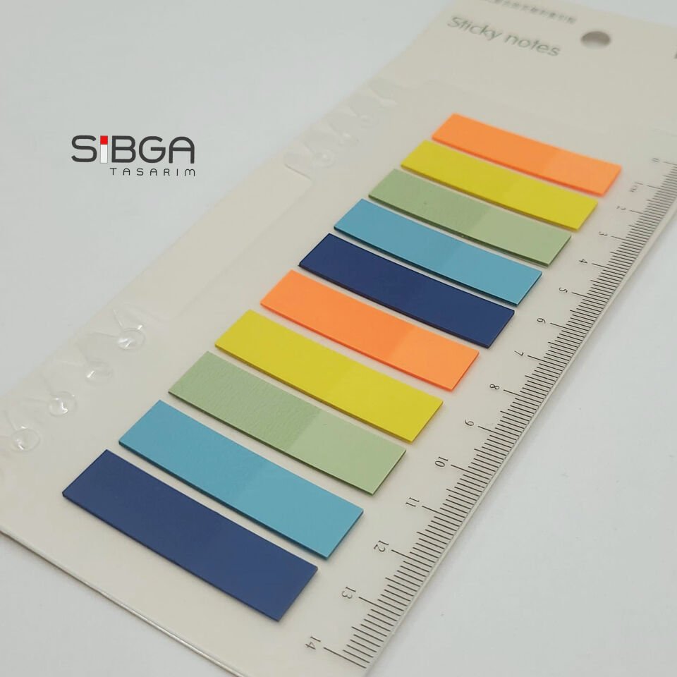 Şeffaf Renkli Postit Post-it Post It. Kitap Ayracı Ayraç Postit Sticker Not Kağıdı 200 Yaprak