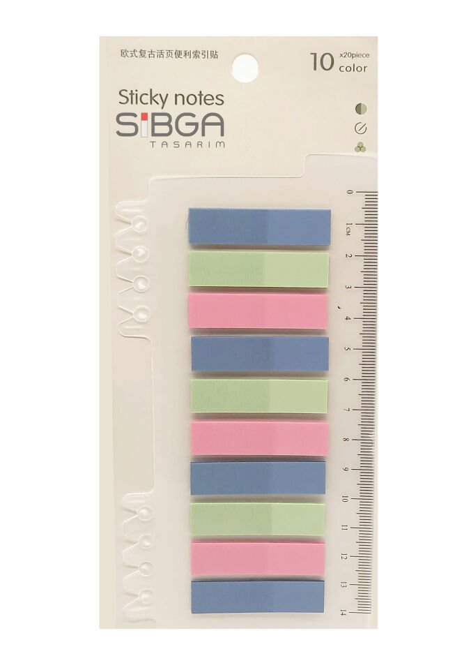 Şeffaf Renkli Postit Post-it Post It. Kitap Ayracı Ayraç Postit Sticker Not Kağıdı 200 Yaprak