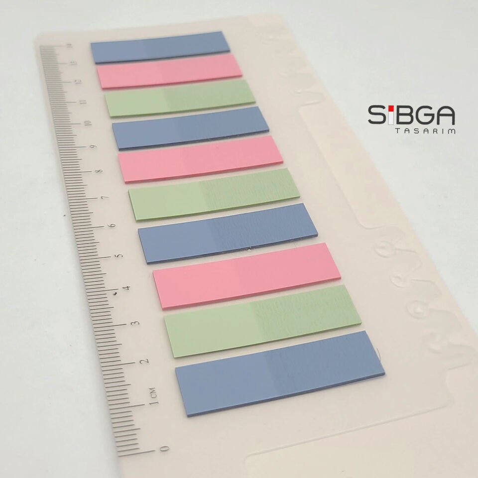 Şeffaf Renkli Postit Post-it Post It. Kitap Ayracı Ayraç Postit Sticker Not Kağıdı 200 Yaprak