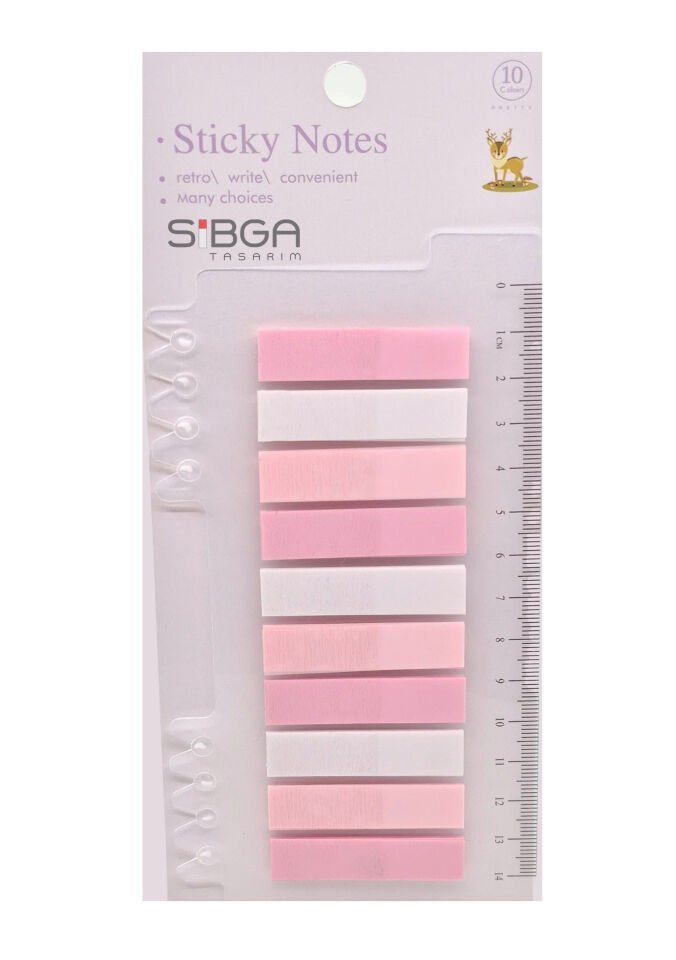Şeffaf Pembe Renkli Postit Post-it Post It. Kitap Ayracı Ayraç Postit Sticker Not Kağıdı 200 yaprak
