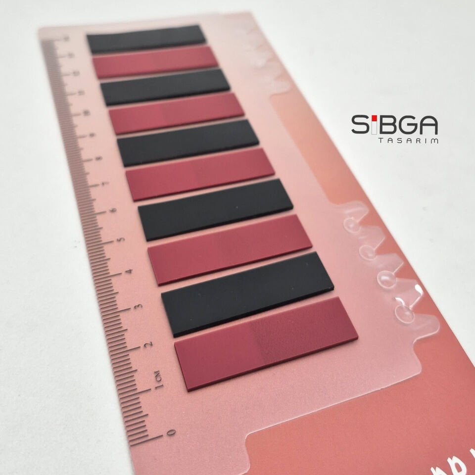 Şeffaf Bordo Siyah Postit Post-it Post It. Kitap Ayracı Ayraç Postit Sticker Not Kağıdı 200 yaprak