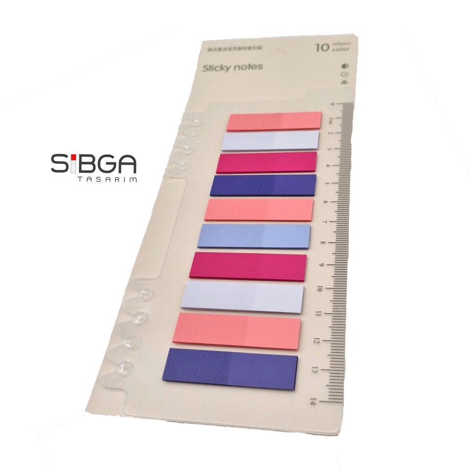 Şeffaf Renkli Postit Post-it Post It. Kitap Ayracı Ayraç Postit Sticker Not Kağıdı 200 Yaprak