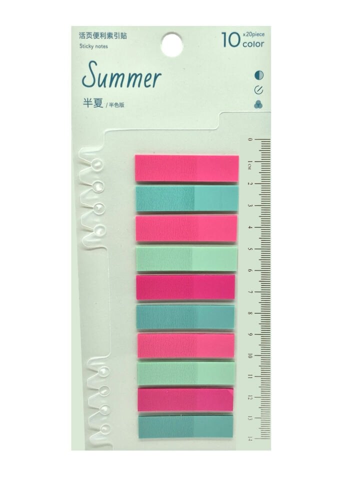 Şeffaf Renkli Postit Post-it Post It. Kitap Ayracı Ayraç Postit Sticker Not Kağıdı 200 Yaprak