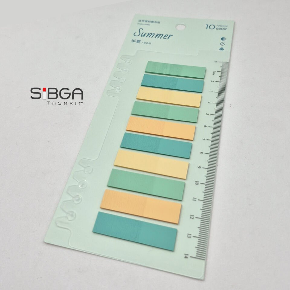 Şeffaf Renkli Postit Post-it Post It. Kitap Ayracı Ayraç Postit Sticker Not Kağıdı 200 Yaprak