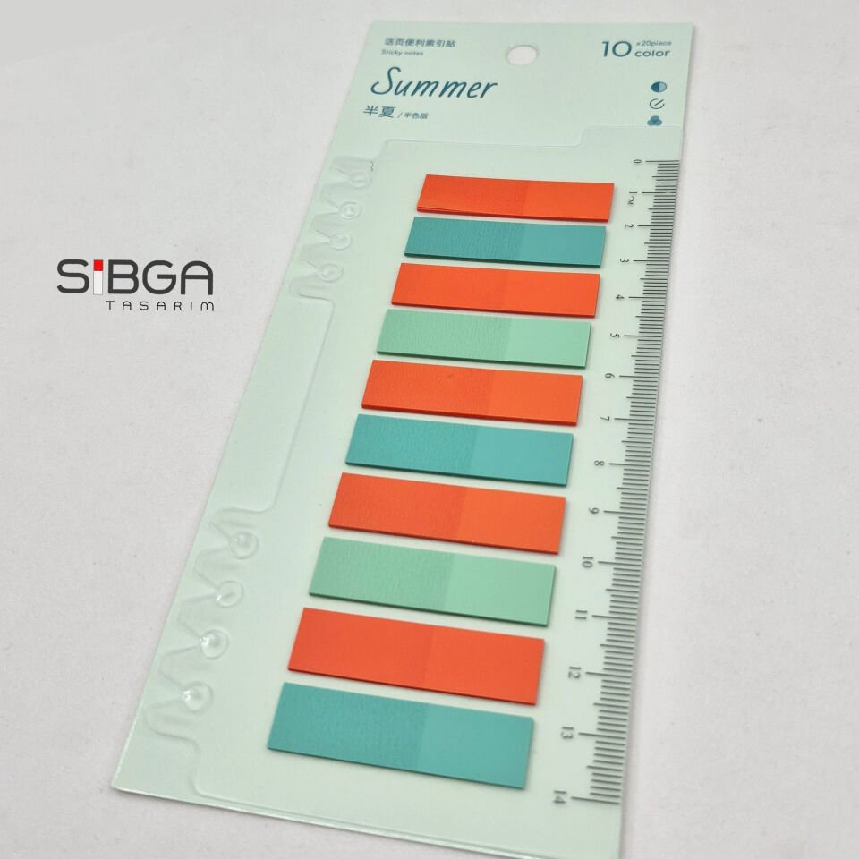 Şeffaf Renkli Postit Post-it Post It. Kitap Ayracı Ayraç Postit Sticker Not Kağıdı 200 Yaprak